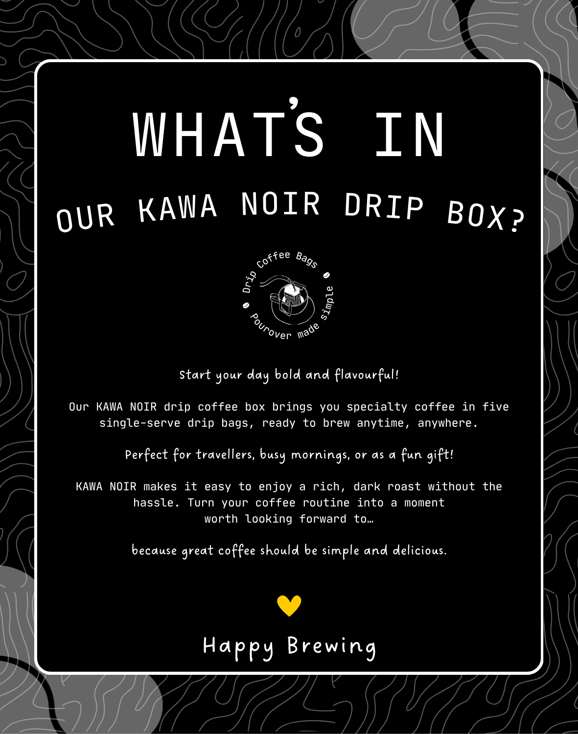 Kawa Noir: Drip Coffee Box