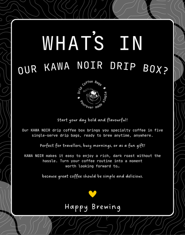 Kawa Noir Drip Coffee Box (1 Box = 5 drip bags) – Terrani Coffee