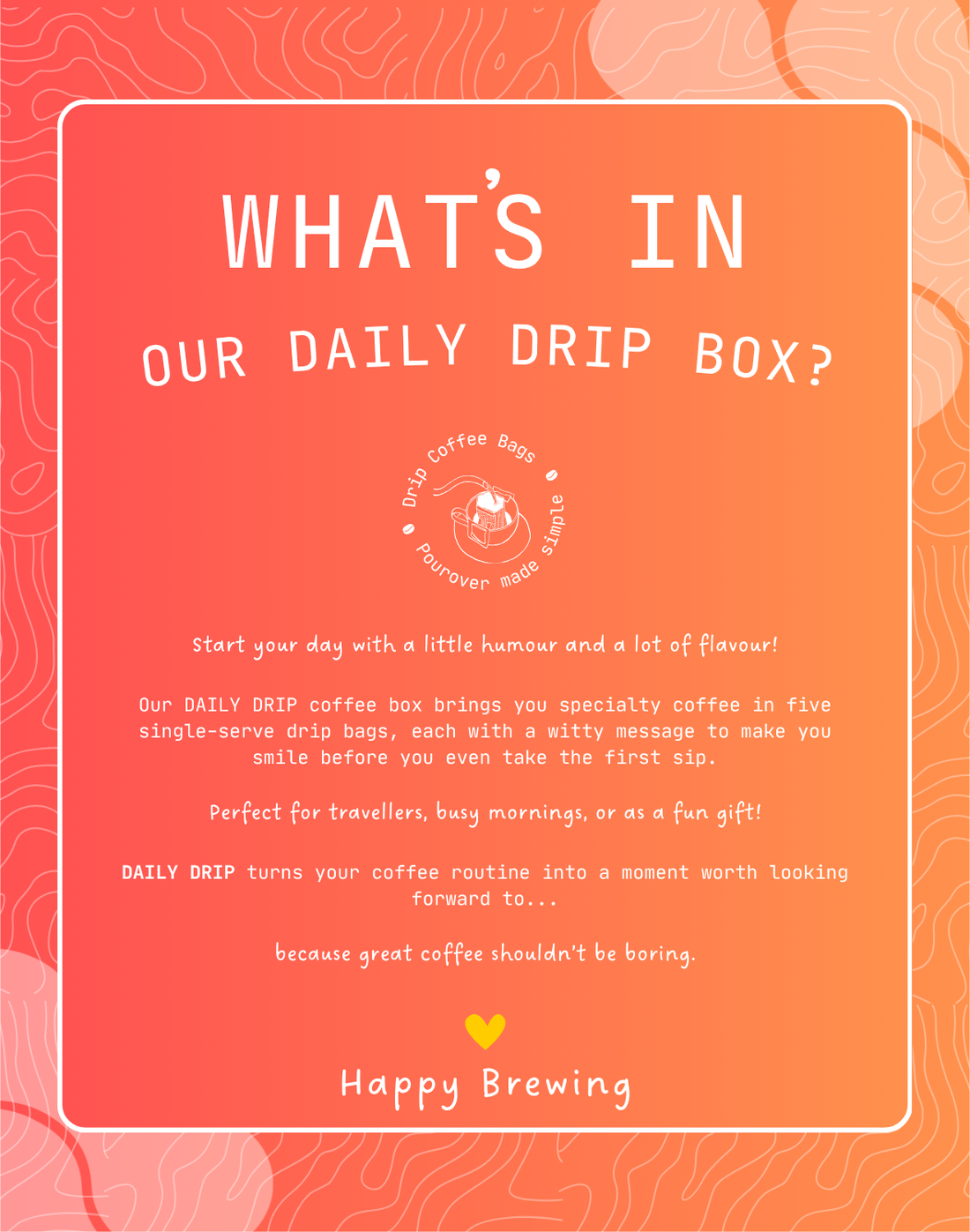 Daily Drip Coffee Box (1 Box = 5 drip bags) – Terrani Coffee