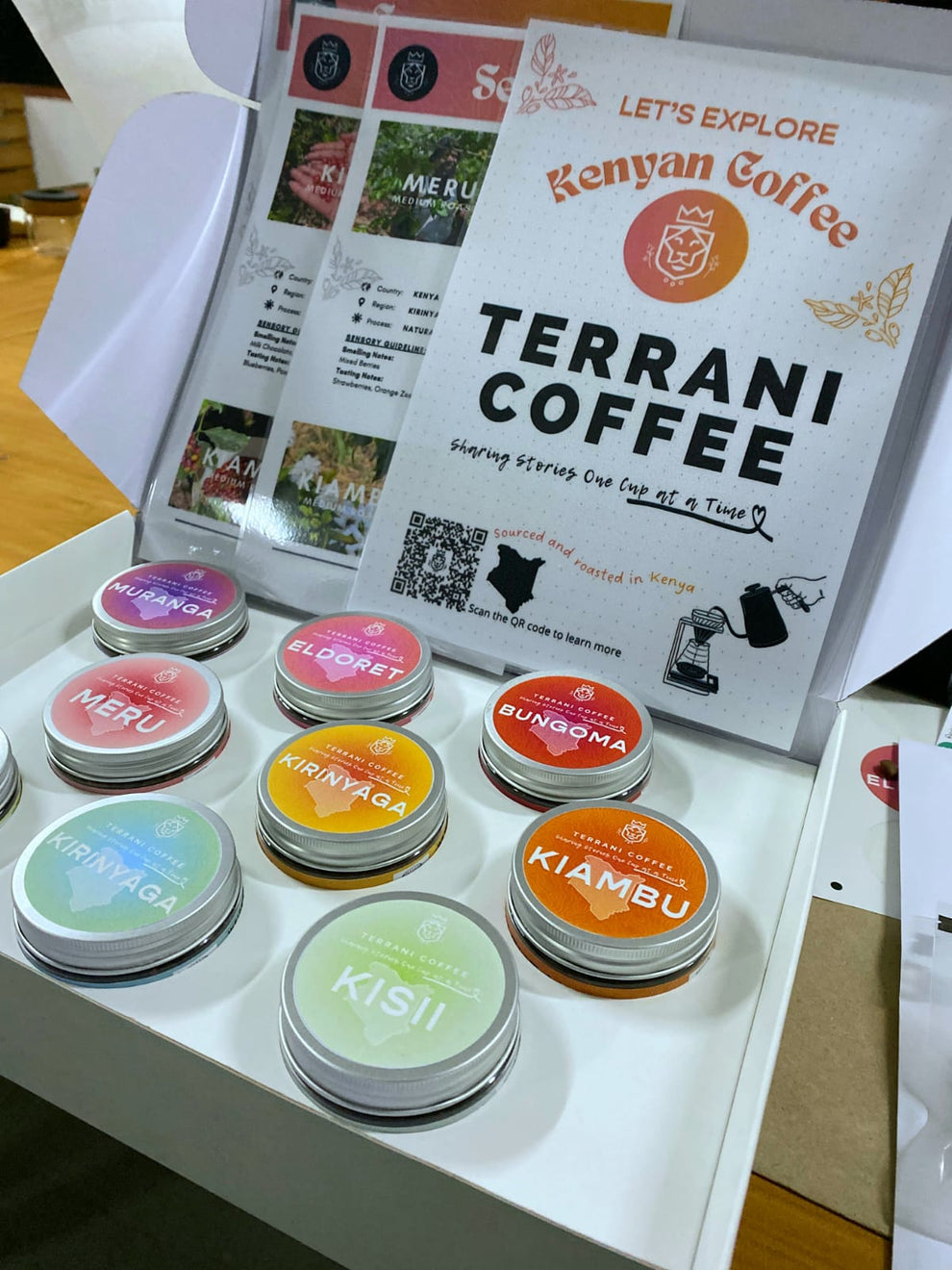 Sensory Coffee Exploration Box (9 x 60g Sampler tins) – Terrani Coffee